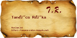 Tanács Réka névjegykártya
